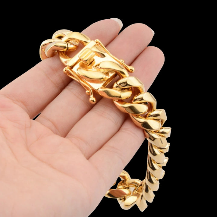 6MM-22MM Box Clasp Luxury Stainless Steel Bracelet