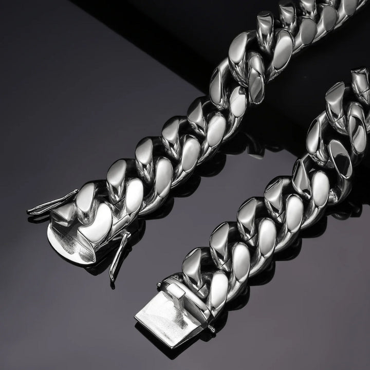 6MM-22MM Box Clasp Luxury Stainless Steel Bracelet