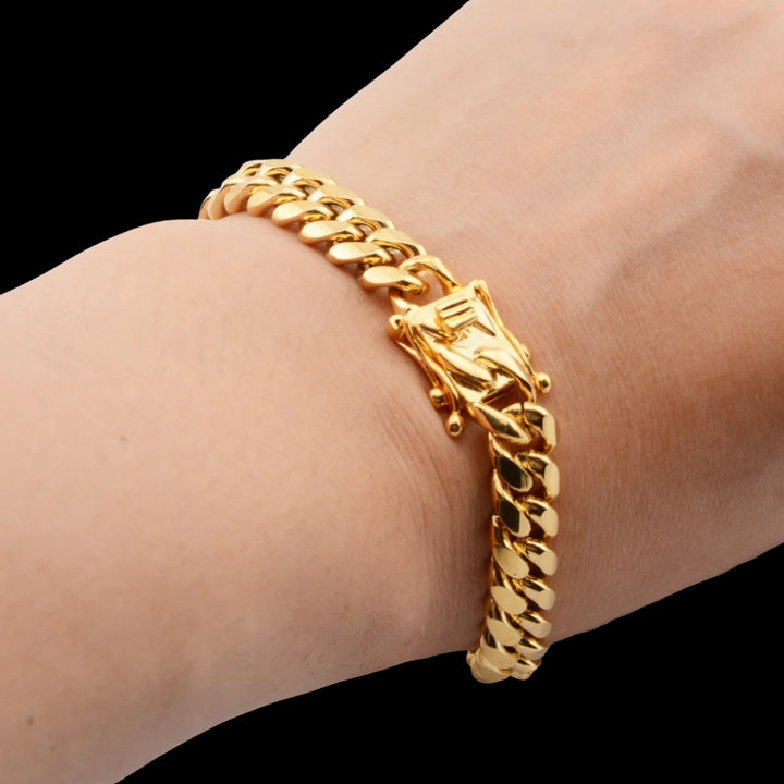 6MM-22MM Box Clasp Luxury Stainless Steel Bracelet