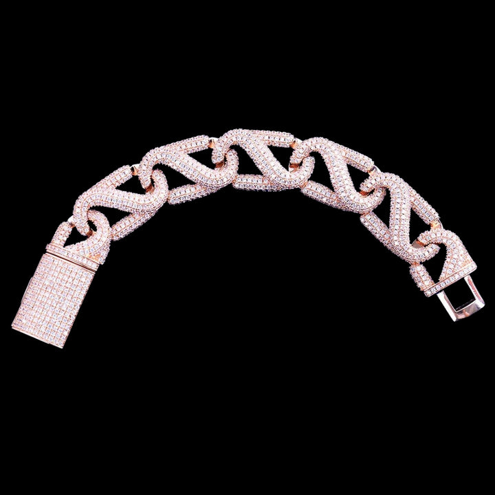 20MM 8 Shaped Iced Out Diamond Bracelet