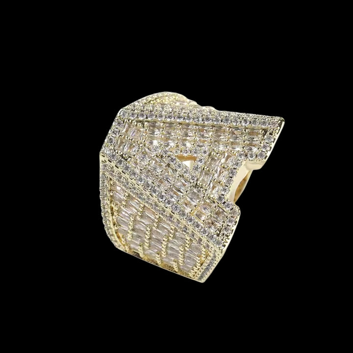 A-Z Fully Loaded Initial Iced Out Diamond Ring