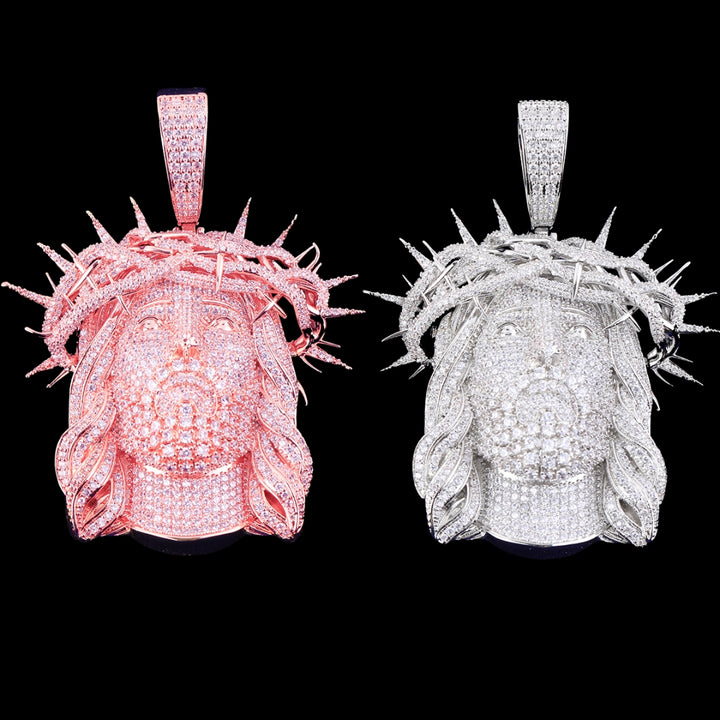 Jesus Christ Iced Out Diamond Pendant Necklace