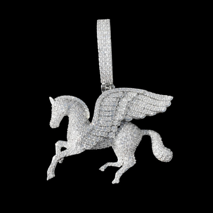 Pegasus Iced Out Diamond Pendant Necklace