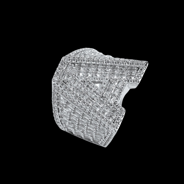A-Z Fully Loaded Initial Iced Out Diamond Ring