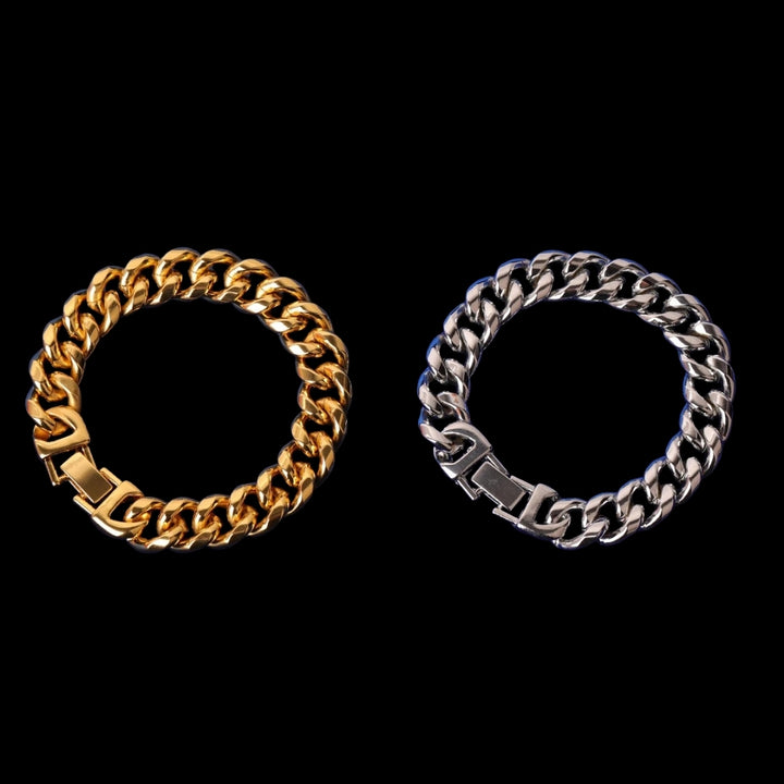 15MM Fold-Over Clasp Luxury Stainless Steel Bracelet