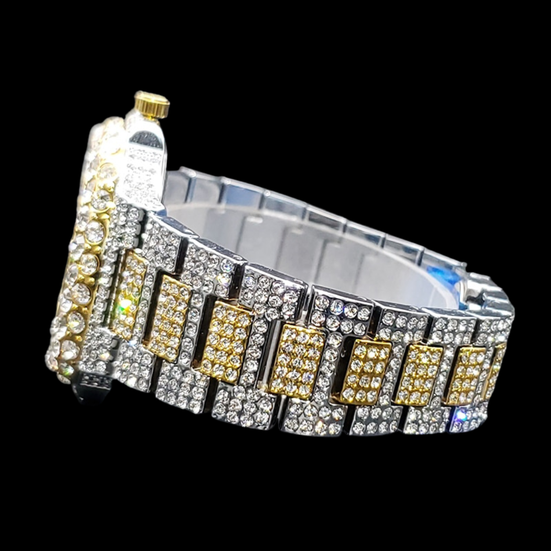 VVS Full Ice Date Special Minute Hand Iced Out Diamond Watch