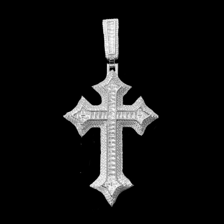 Eternal Ice Cross Iced Out Diamond Pendant Necklace