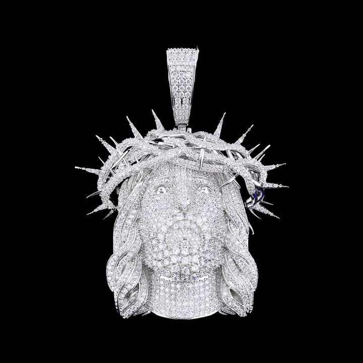 Jesus Christ Iced Out Diamond Pendant Necklace