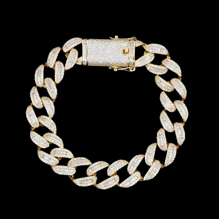 14MM Classy Prong Setting Iced Out Diamond Bracelet