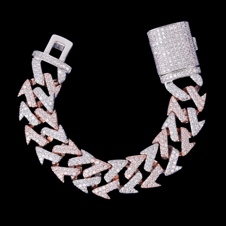 15MM Lightning Link Iced Out Diamond Bracelet