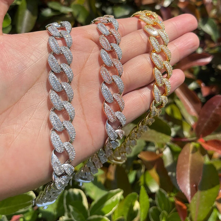 14MM Classy Prong Setting Iced Out Diamond Bracelet