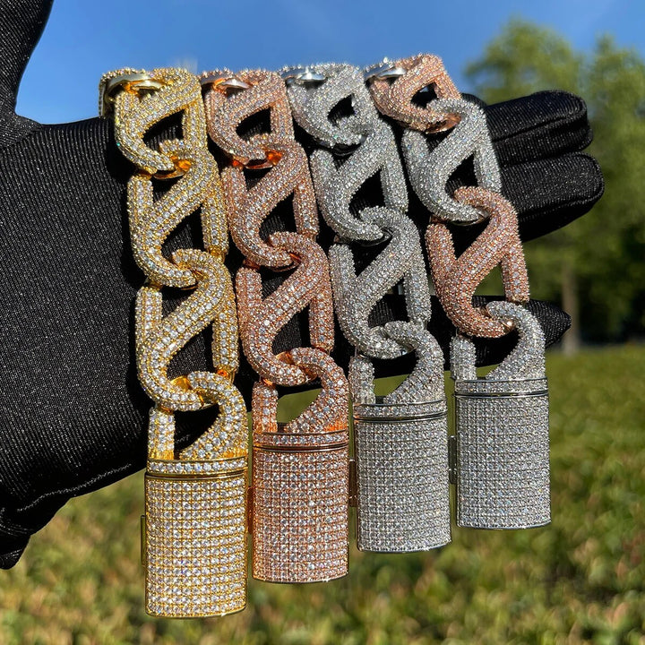 20MM 8 Shaped Iced Out Diamond Bracelet