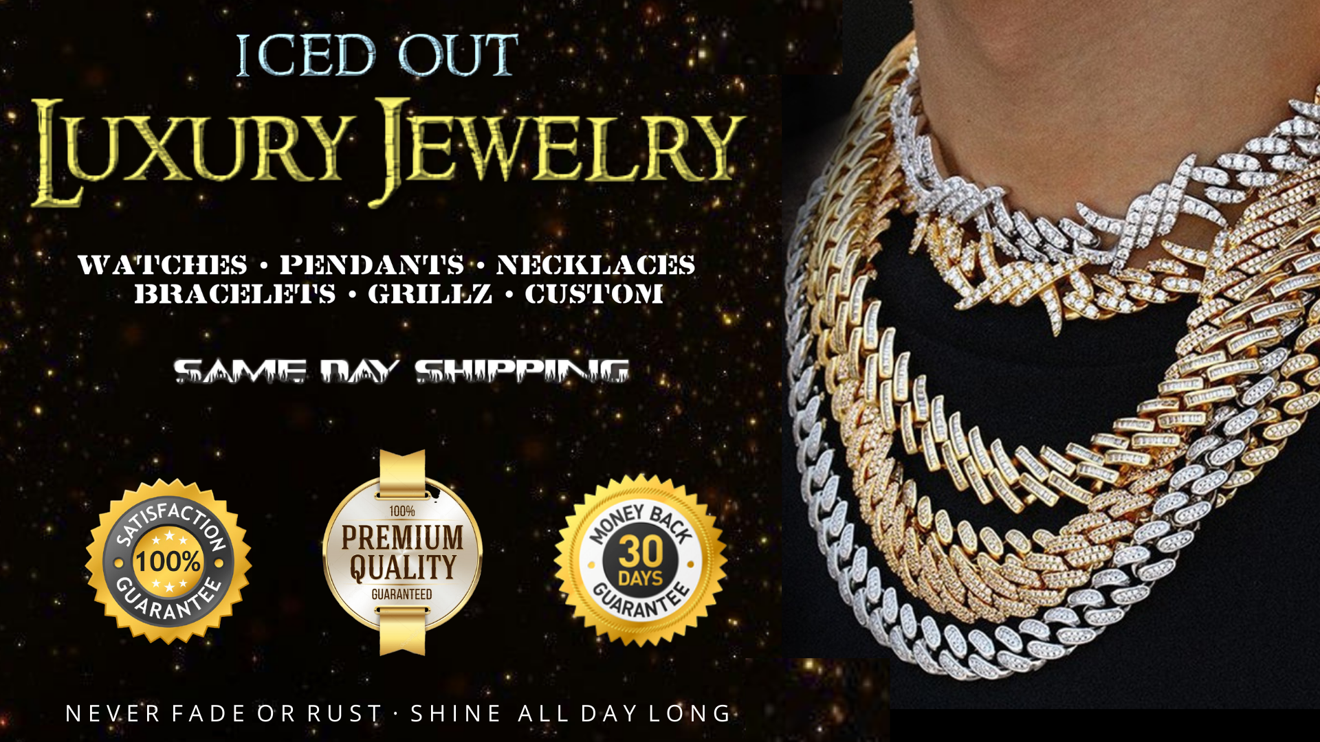 Iced Out Diamond Moissanite Hip Hop Jewelry & Customs – Icey