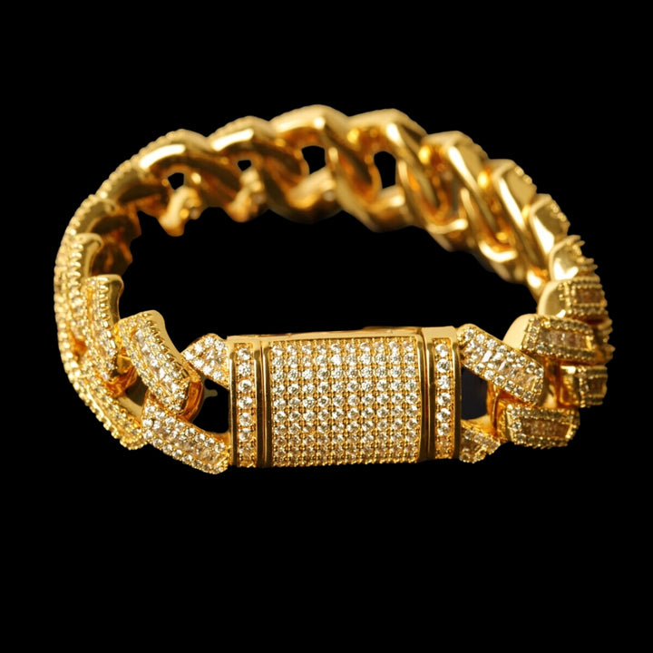 14MM Elegant Thick Iced Out Diamond Bracelet