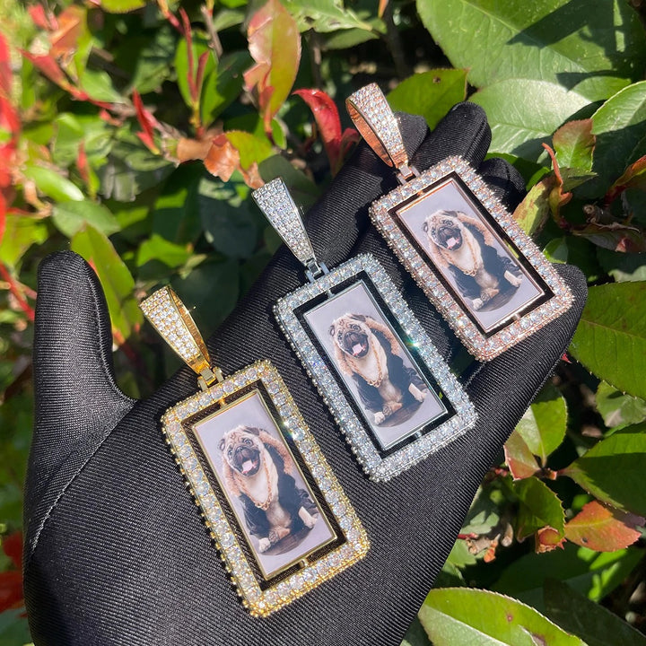 NEW | Vertical Double-Sided Custom Photo Picture Pendant Necklace