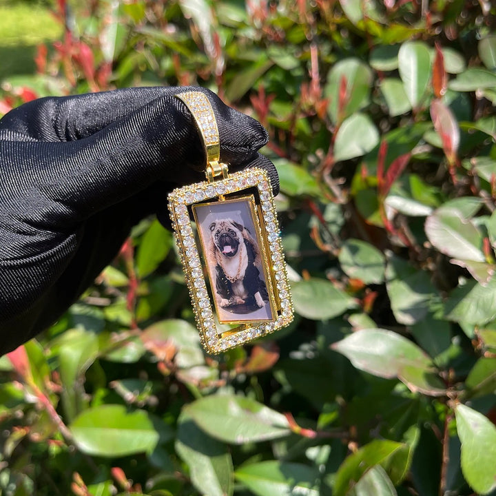 NEW | Vertical Double-Sided Custom Photo Picture Pendant Necklace