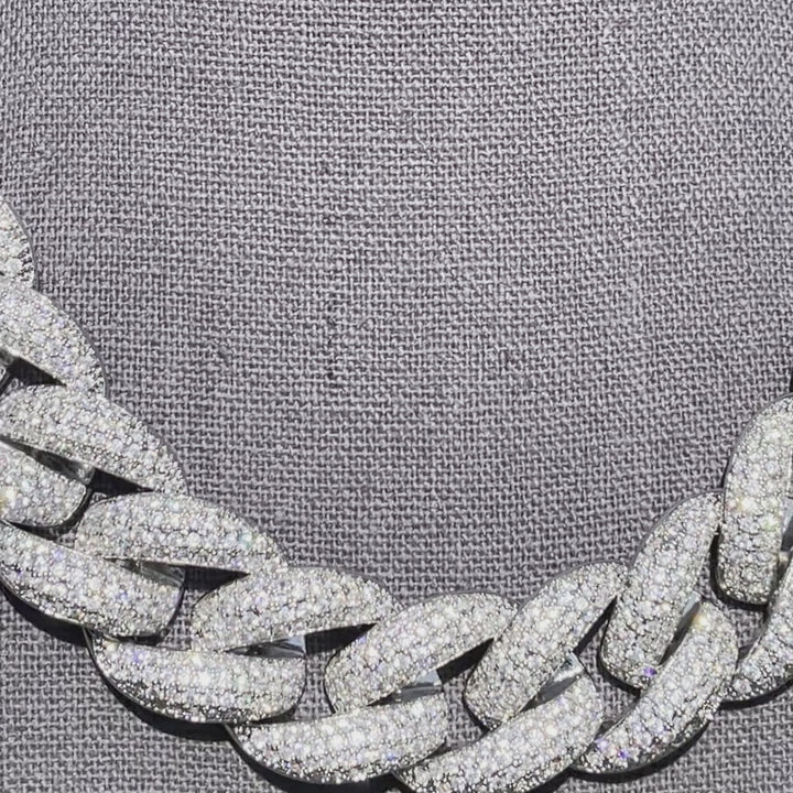20MM Miami Cuban Iced Out Diamond Necklace Chain
