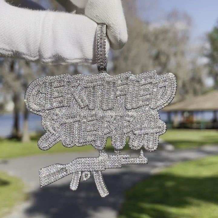Certified Steppa Iced Out Letter Diamond Pendant Necklace