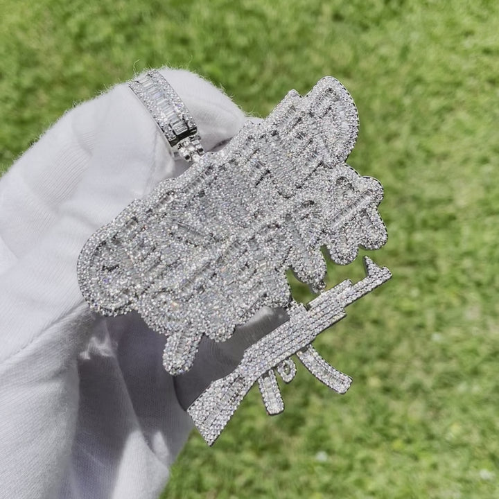 Certified Steppa Iced Out Letter Diamond Pendant Necklace