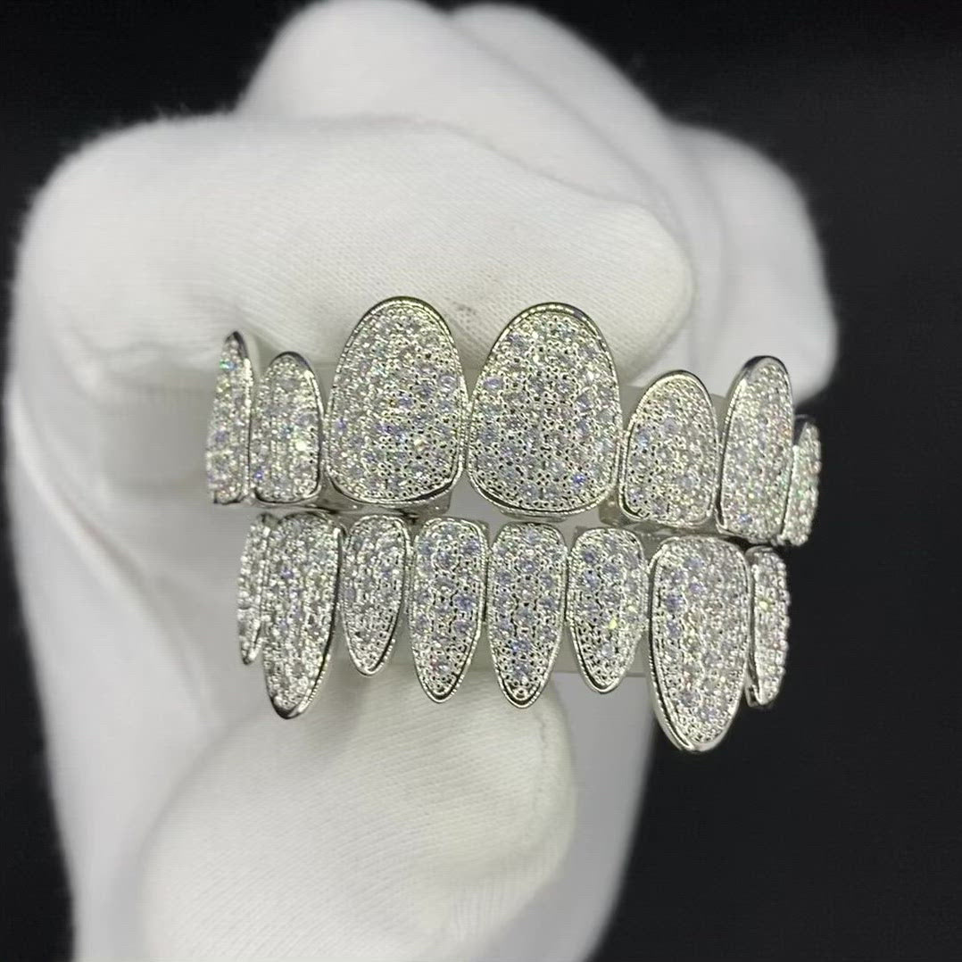 Punk Teeth Caps Cosplay Iced Out Diamond Grillz