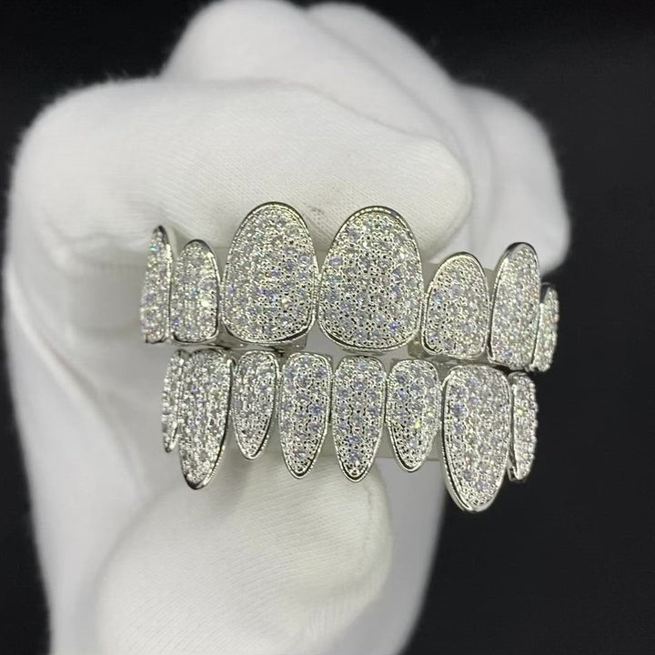 Punk Teeth Caps Cosplay Iced Out Diamond Grillz