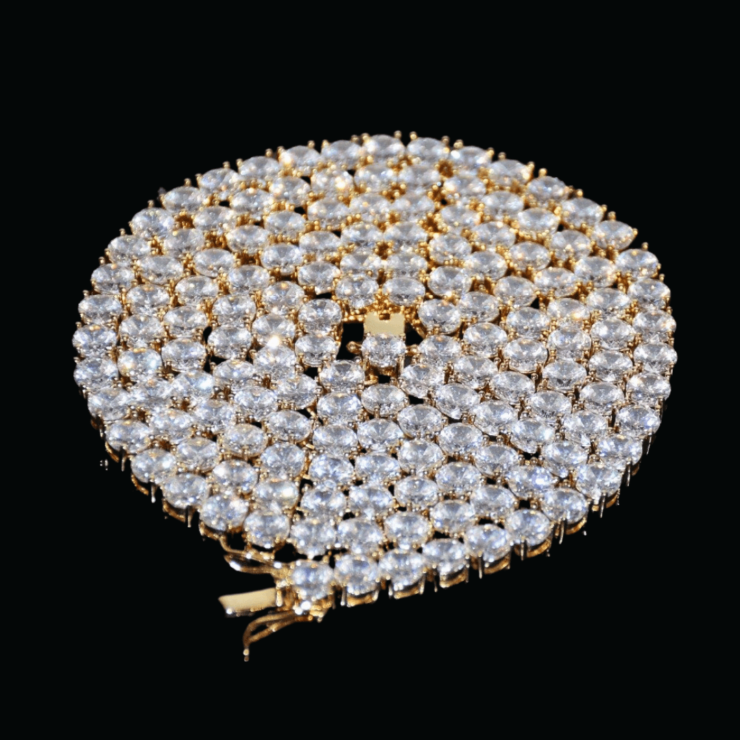 3-6mm Row Style Endless Bling Shine Tennis Chain - Icey Pyramid