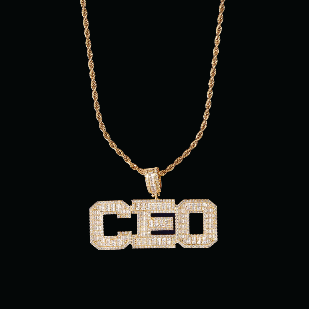 Stylish Iced Out Personalized Custom Name Necklace Pendant