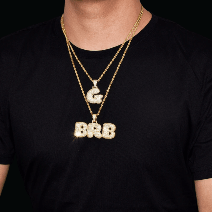18K Gold Plated Letter Custom Name Necklace Personalized Pendant - Icey Pyramid