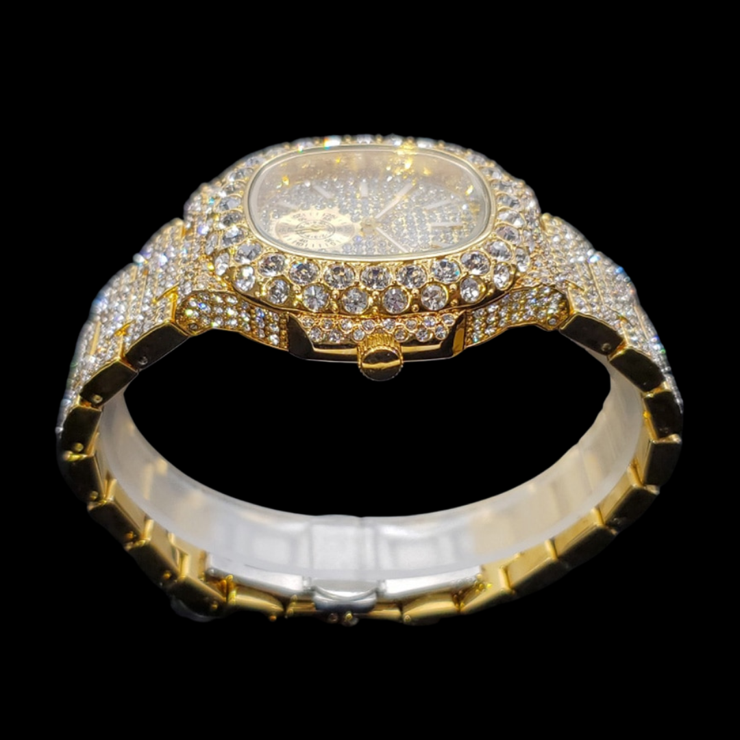 VVS Full Ice Date Special Minute Hand Iced Out Diamond Watch