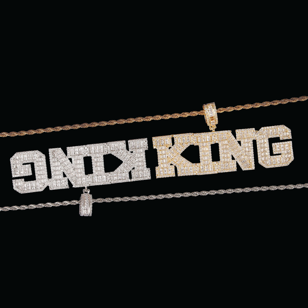 Stylish Iced Out Personalized Custom Name Necklace Pendant