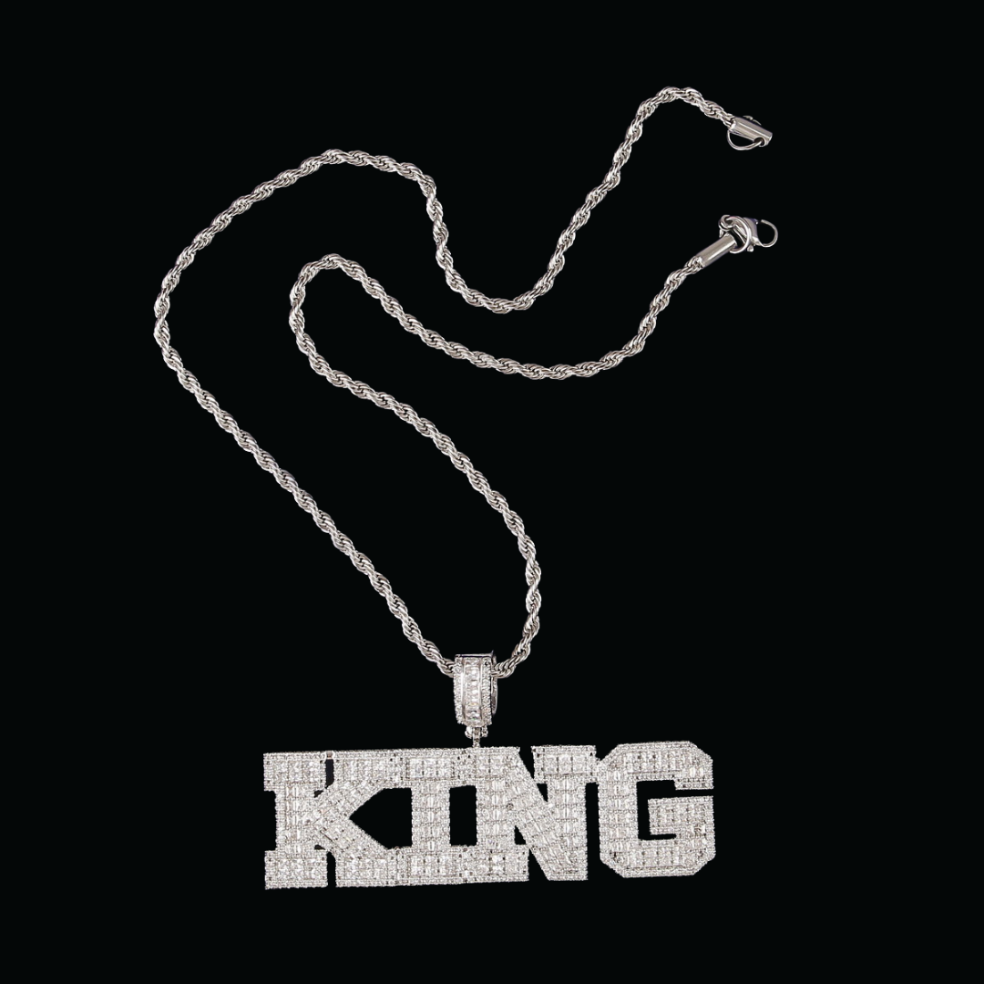 Stylish Iced Out Personalized Custom Name Necklace Pendant