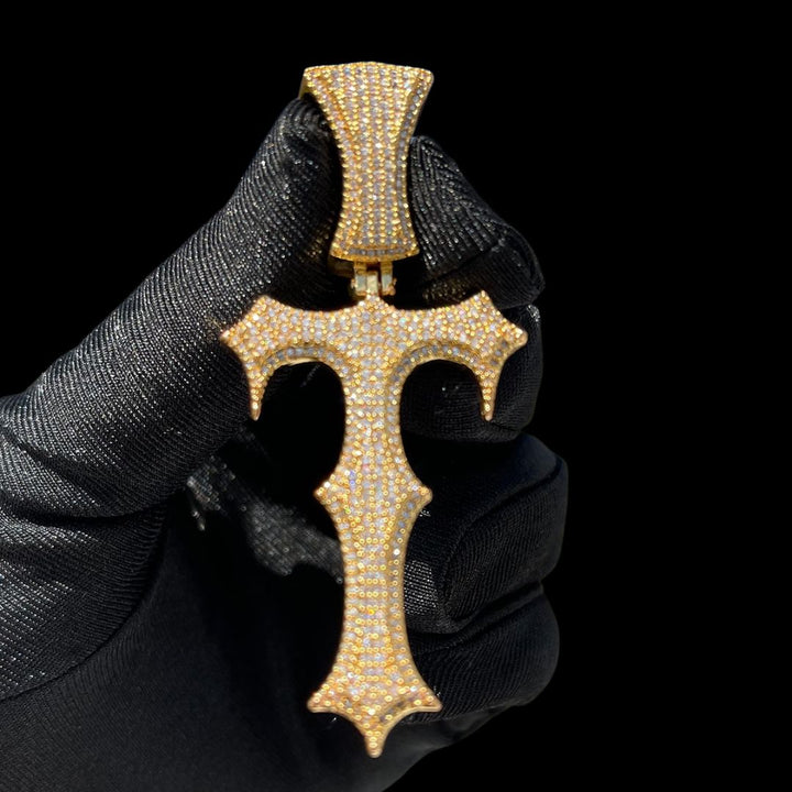 Trap Rapper Vampire Edition Iced Out Diamond Pendant Necklace