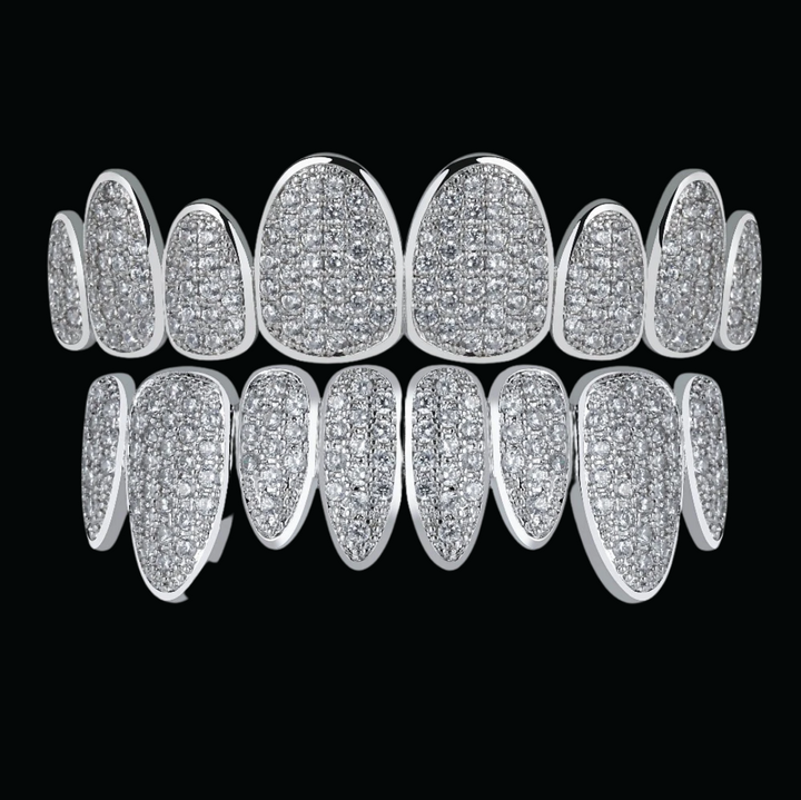 Punk Teeth Caps Cosplay Iced Out Diamond Grillz