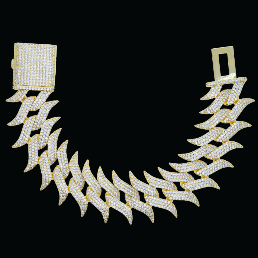 19MM Chunky Cuban Iced Out Diamond Bracelet