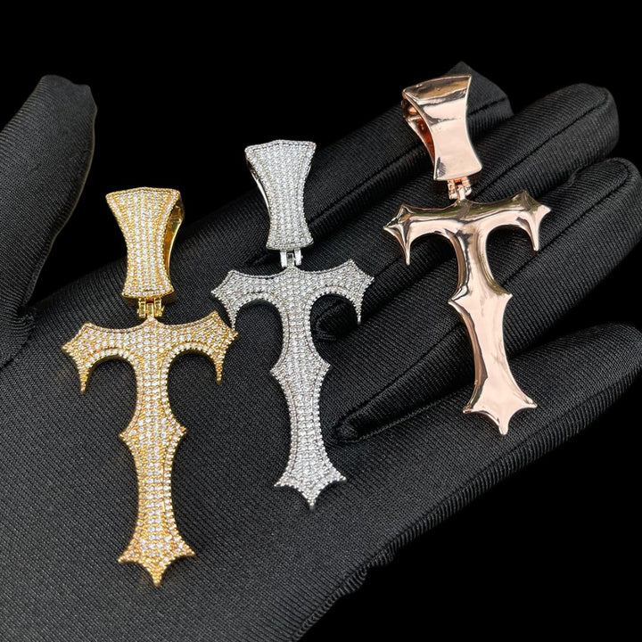 Trap Rapper Vampire Edition Iced Out Diamond Pendant Necklace