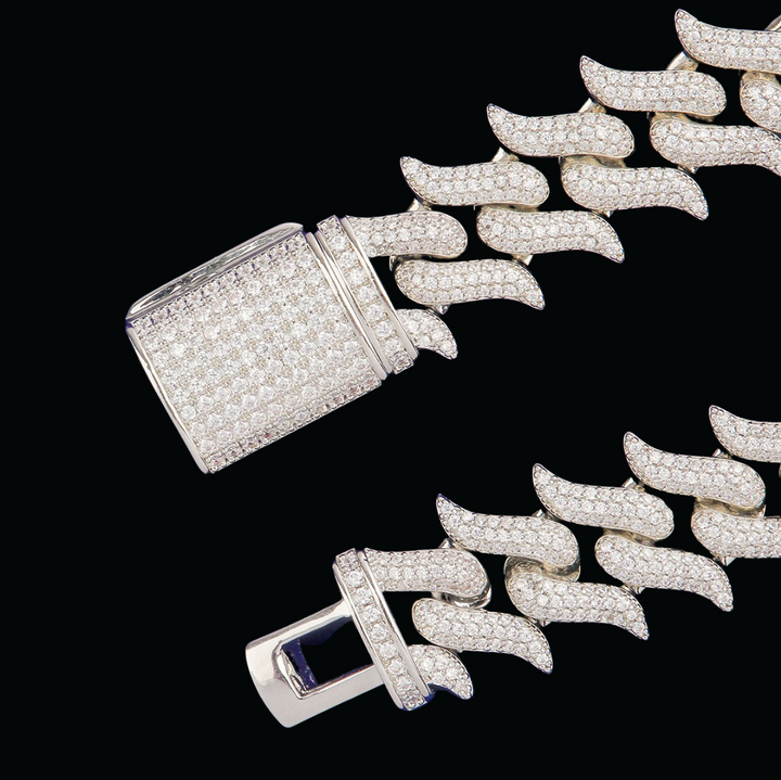 19MM Mustache Iced Out Diamond Bracelet