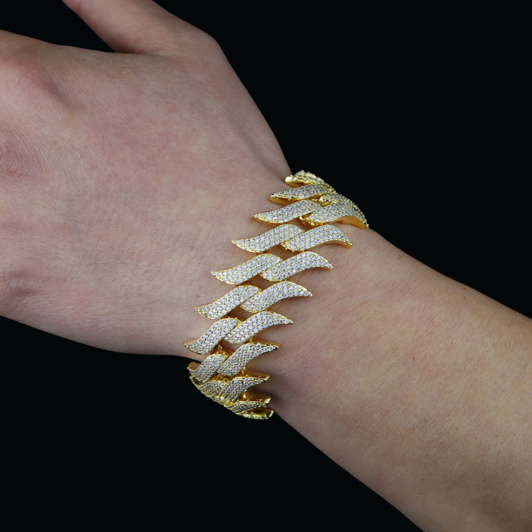 19MM Chunky Cuban Iced Out Diamond Bracelet