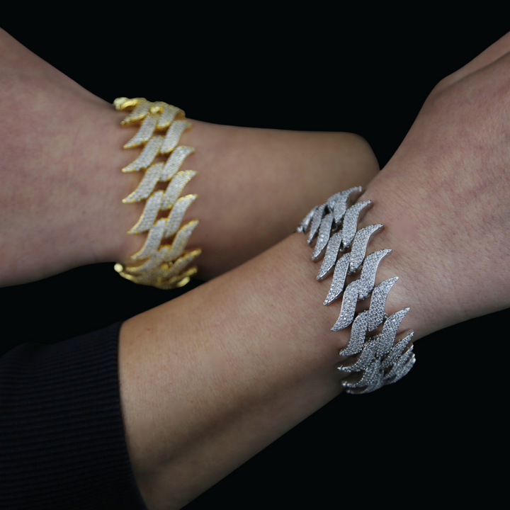 19MM Chunky Cuban Iced Out Diamond Bracelet