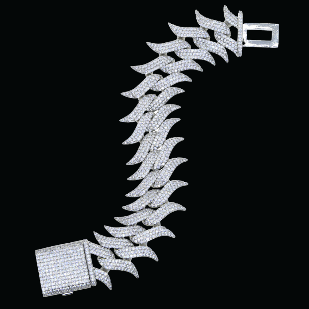 19MM Chunky Cuban Iced Out Diamond Bracelet