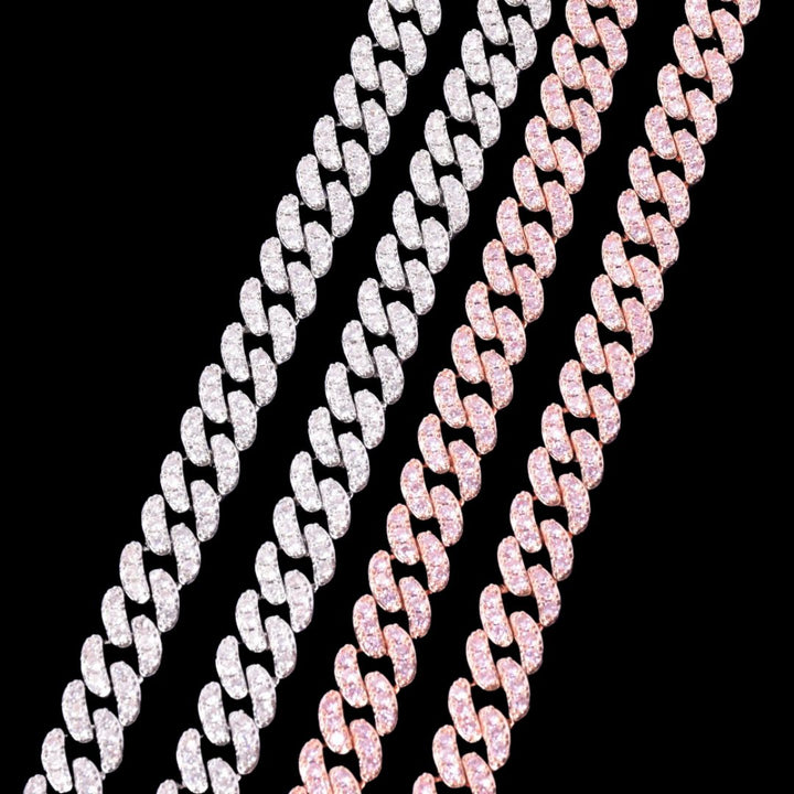 10MM Tennis Cut Stones Iced Out Diamond Necklace Bracelet Set