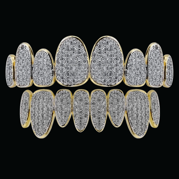 Punk Teeth Caps Cosplay Iced Out Diamond Grillz