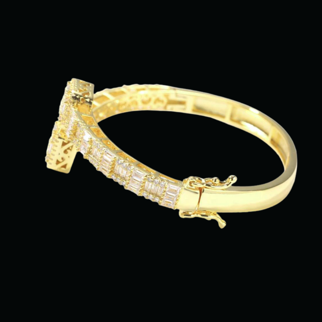 7MM Openable Square Baguette Iced Out Diamond Bracelet