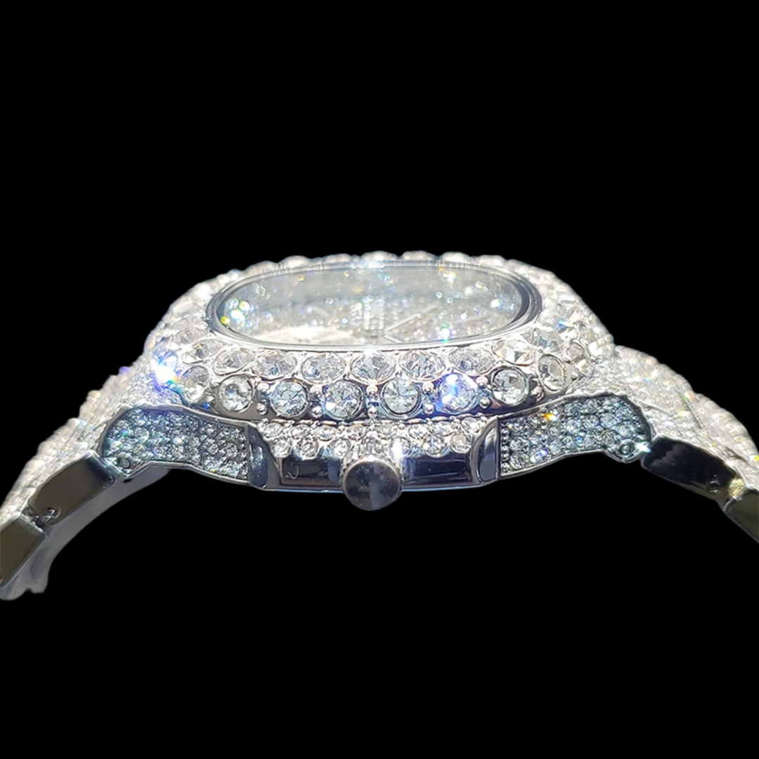 VVS Full Ice Date Special Minute Hand Iced Out Diamond Watch