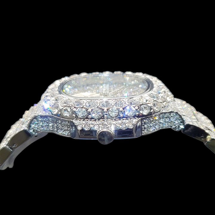 VVS Full Ice Date Special Minute Hand Iced Out Diamond Watch