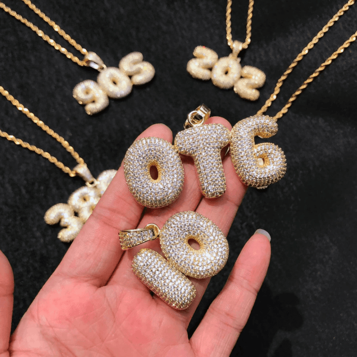 18K Gold Plated Letter Custom Name Necklace Personalized Pendant - Icey Pyramid