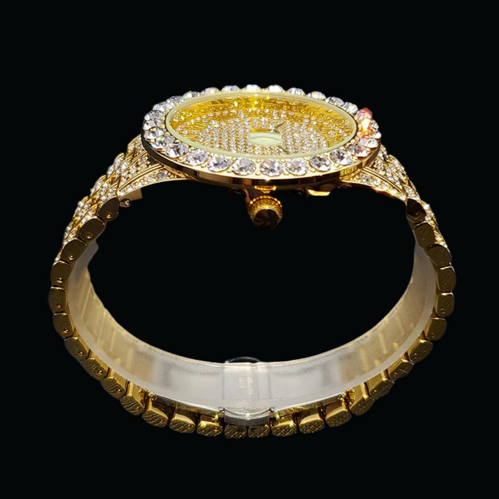 Bling Tennis Body Roman Numerals Iced Out Diamond Watch