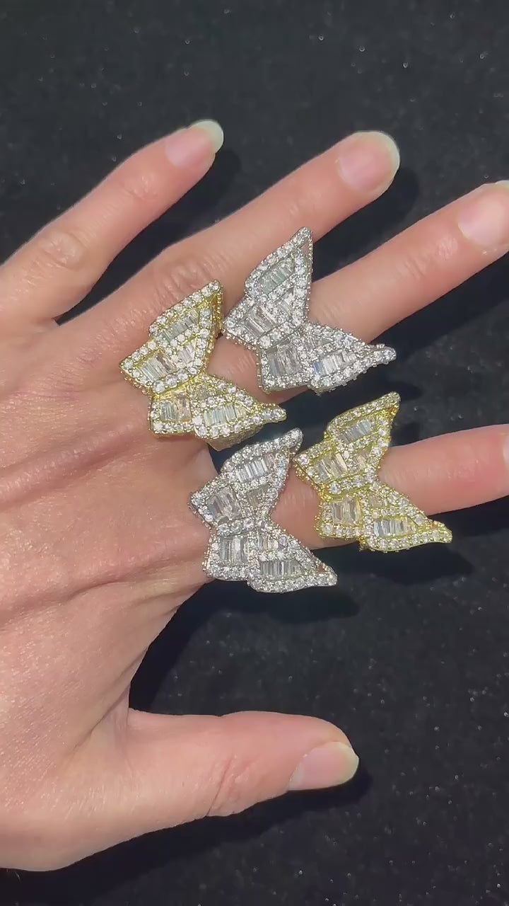 Butterfly Edition Baguette Tennis Iced Out Diamond Ring