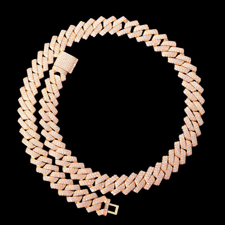 14MM Overflow VVS Iced Out Diamond Necklace Chain