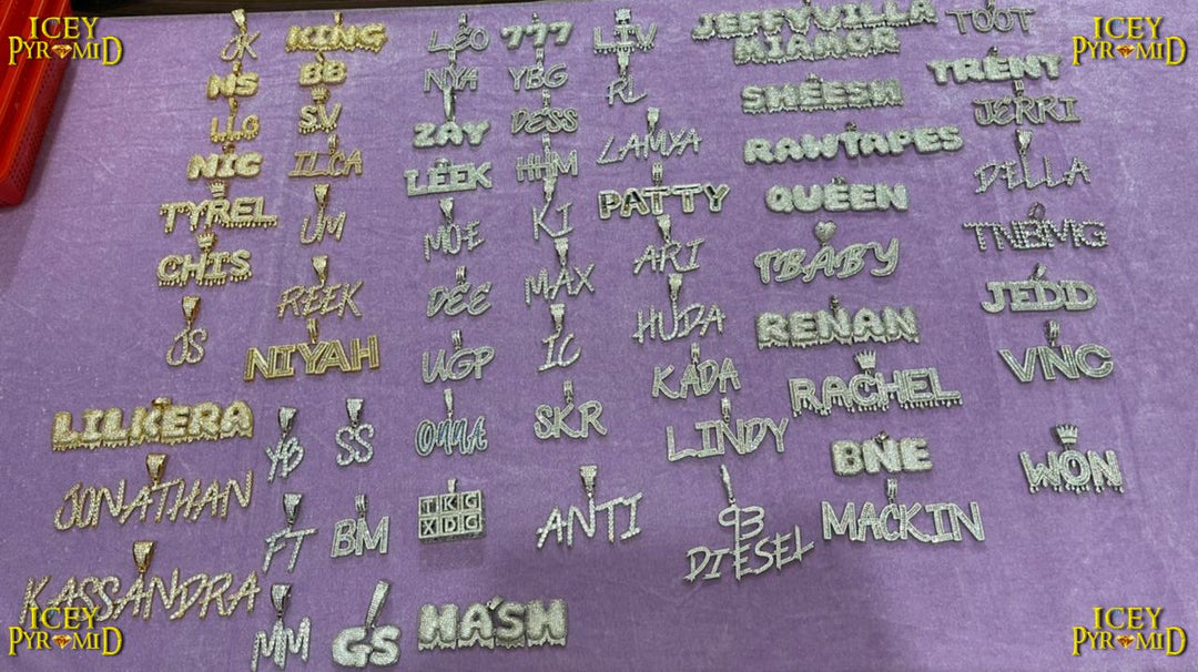 Stylish Iced Out Personalized Custom Name Necklace Pendant