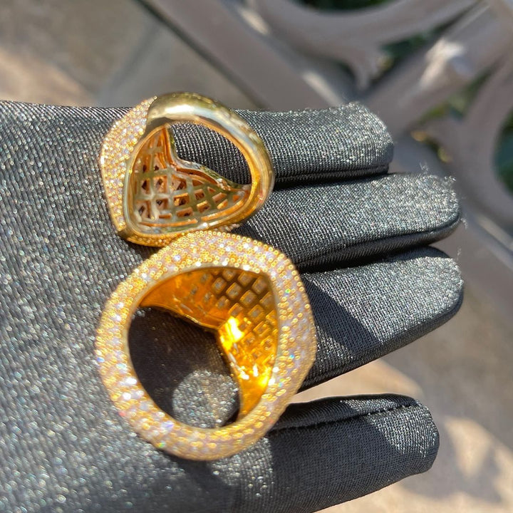 Heart Iced Out Tennis Diamond Ring